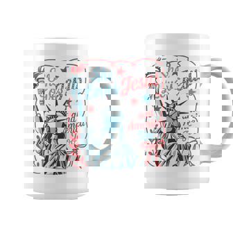 4Th Of July She Loves Jesus And America Too Christian Faith Coffee Mug - Monsterry