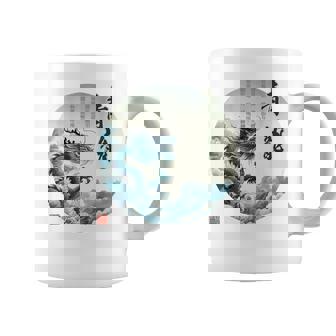 4神 青龍 漢詩 龍 雲 空 舞う バックプリント コーヒーマグ - Kawaiitshirt