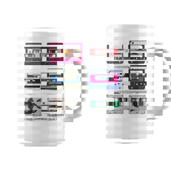 80 年代のロック カセット T シャツ男性ヴィンテージ ロック カセット テープ コーヒーマグ - Kawaiitshirt