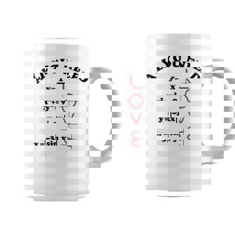 All You Need Is Love 数学グラフ方程式 黒文字 コーヒーマグ - Kawaiitshirt