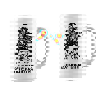 Archery Aunt Life Messy Bun Hair Glasses Mother's Day Coffee Mug | Mazezy