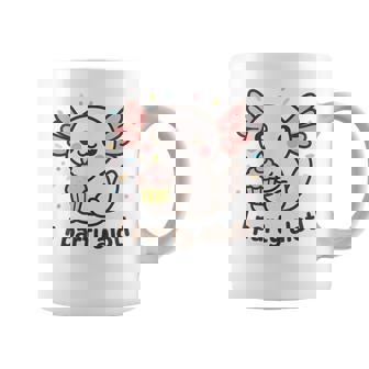 An Axolotl Birthday – Cute Kawaii Pun “I Party Alotl” Coffee Mug - Thegiftio