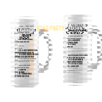 Bachelors Party Checklisttag Do Party Taza de café - Regaloses