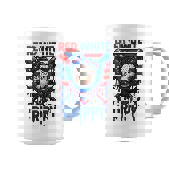 Baseball Ice Cream Red White & Drippy 4Th Of July Patriotic Coffee Mug - Monsterry