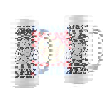 Baseball Sister Coquette Bow Sport Lovers Baseball Girls Coffee Mug | Mazezy