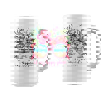 Beach Is My Happy Place Lunettes Deoleil Motif Fleurs D'hibiscus Tasse - Cadeauxyz