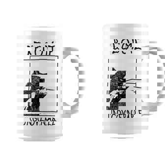 Become Ungovernable Black Cat Biting Hand Meme Coffee Mug | Mazezy