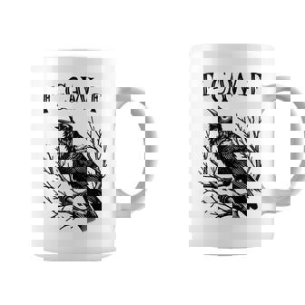 Black Crow Cawing Pun Black Bird Raven Fcawf Crow Coffee Mug - Thegiftio