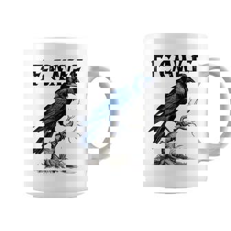 Black Crow F-Caw-F Black Bird Coffee Mug - Thegiftio UK