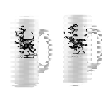 Black Dachshund With Middle Finger Coffee Mug - Thegiftio UK