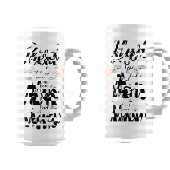 Blessed To Be Called Mom And Mamaw Floral Cute Coffee Mug | Seseable UK