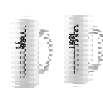 Blessed Papa American Flag Christian Religious Fathers Day Coffee Mug - Thegiftio