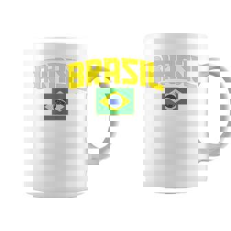 Brasil Brasil Bandeira Brasileira Bandera Patriótica Brasileña In Mangas Taza de café - Regaloses