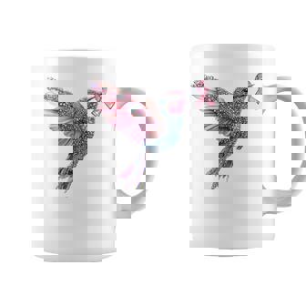 Breast Cancer Jeweled Hummingbird In October We Wear Pink Coffee Mug | Mazezy