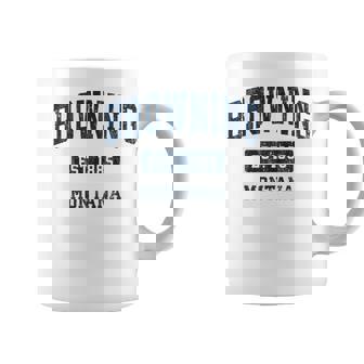 Browning Montana Mt ビンテージ スポーツ 確立 ネイビーデザイン 長袖tシャツ コーヒーマグ - Kawaiitshirt