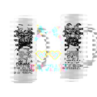 Bruh Im In 4Th Grade Messy Bun First Day Of School Girls Coffee Mug | Mazezy