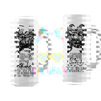 Bruh Im In 5Th Grade Messy Bun First Day Of School Girls Coffee Mug | Mazezy