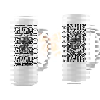 Bulldogs Football Mom Game Day Football Coquette Bow Mascot Coffee Mug - Thegiftio