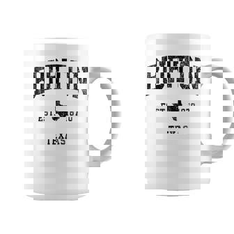 Burton Texas Tx ビンテージ アスレチック ブラックスポーツデザイン コーヒーマグ - Kawaiitshirt