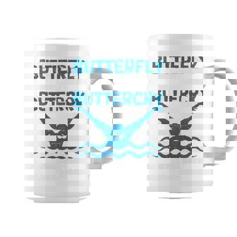 Butterfly Butterwhyバタフライバタフライファニー水泳チーム 長袖tシャツ コーヒーマグ - Kawaiitshirt