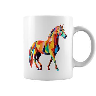 Caballo Animal Colorido Gráfico Abstracto Retr Taza de café - Regaloses