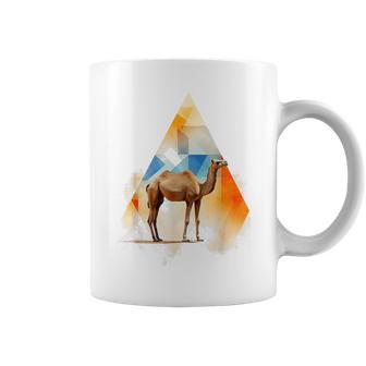 Camello Animal Polígono Motivo Abstracto Arte Camello Taza de café - Regaloses