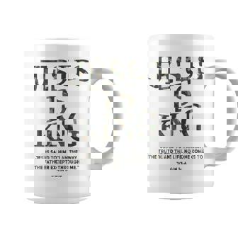 Camo Jesus Is King White Christian Youth God Son Brother Coffee Mug - Thegiftio