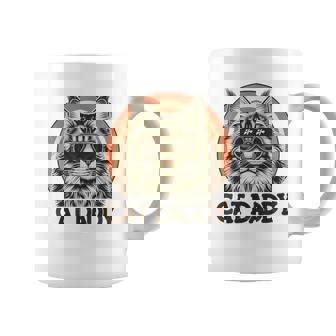 Cat Daddy Cool Maine Coon Cat Father's Day Retro Cat Dad Coffee Mug - Monsterry