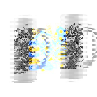 Cheer Mom Blue Cheerleader Game Day Cheer Mama Football Coffee Mug | Seseable UK