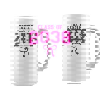 Class Of 2038 Grow With Me Kindergarten Pink Coquette Bow Coffee Mug - Thegiftio