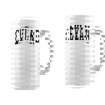 Cleveland Vintage Varsity Arched Text Cleveland Coffee Mug - Thegiftio
