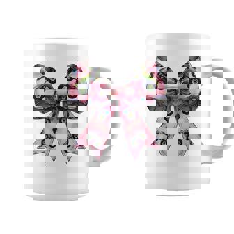 Coquette Bow Monster Truck Pattern Pink Mom Girl Coffee Mug - Monsterry