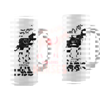 Cuidado Con Los Caballos Juts Una Chica Que Ama A Los Caballos Taza de café - Regaloses
