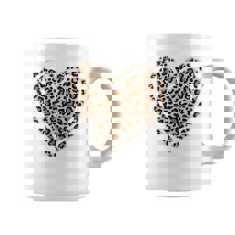 Cute Animal Pattern Leopard Print Heart Girls Coffee Mug - Seseable