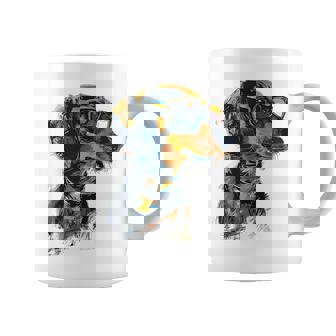 Dachshund Diseño Abstracto Dibujo Arte Animal Dachshund Taza de café - Regaloses