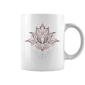 Damen Lotus Blume Mit Yoga Mehndi Omymbol Geschenk Für Fitness Tassen - Geschenkecke