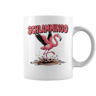 Damenchlammingo Wortspiel Flamingo Im Matsch Alspaßogel Mit-Ausschnitt Tassen - Geschenkecke