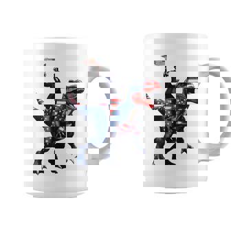 Dino Abraham Lincoln 4Th Of July Boys American Flag コーヒーマグ - Kawaiitshirt