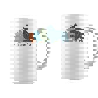 Dog Mom & Dad シルエット ヴィンテージ シェルティ シェットランド シープドッグ コーヒーマグ - Kawaiitshirt