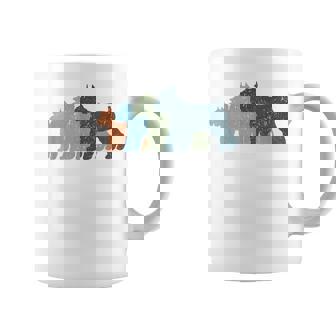 Dog Mom & Dad シルエット ヴィンテージ シュナウザー コーヒーマグ - Kawaiitshirt