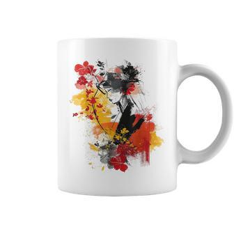 Es Flores Colorido Abstracto Gráfico Motivo Taza de café - Regaloses