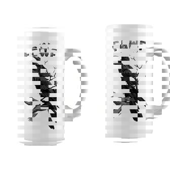 F-Caw-F Black Raven Vintage Crow Sarcastic Humor Coffee Mug | Mazezy