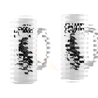 F-Caw-F Raven Gothic Crow Black Bird Humor Coffee Mug - Monsterry