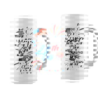 Feliz 4 De Julio Flagación Americana Patriótica Usa Red Taza de café - Regaloses