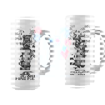 Feral And Free Raccoon Feral But Free 4Th Of July Coffee Mug | Mazezy