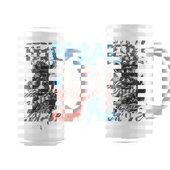 Feral And Free Raccoon 4Th Of July Patriotic Coffee Mug - Thegiftio UK