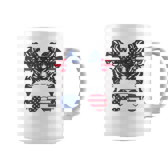Filles Américaines 4 Juillet Usa Drapeau Lunettes Deoleil Tasse - Cadeauxyz
