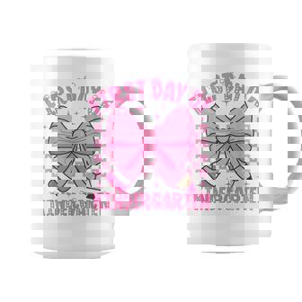 First Day Of Kindergarten Coquette Bow Back To School Girls Coffee Mug | Mazezy