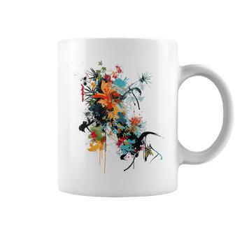 Flor Naturaleza Motivo Abstracto Ilustración Dibujo Taza de café - Regaloses