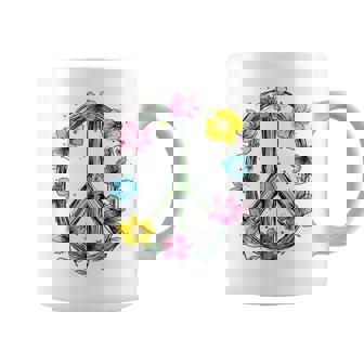 Flower Powerigne De Paix Fleurs Amour Et Paix Hippie Tasse - Cadeauxyz